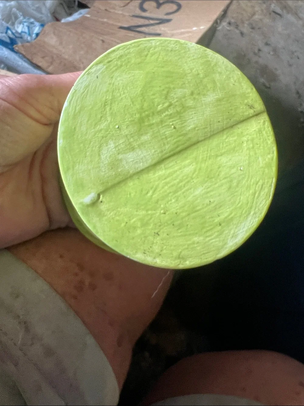 Hand Crafted Lime Green Ceramic Candle Holders - Pair